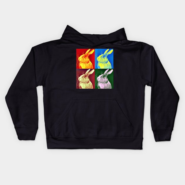 Dutch Rabbit POP Art! Kids Hoodie by YollieBeeArt